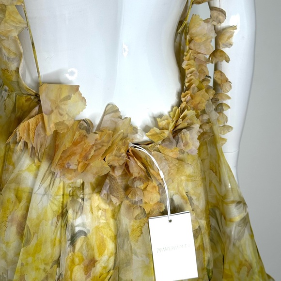 NWT Authentic Zimmerman Asymmetrical Harmony Peony Floral Dress SZ 1  US 6 - Picture 15 of 15